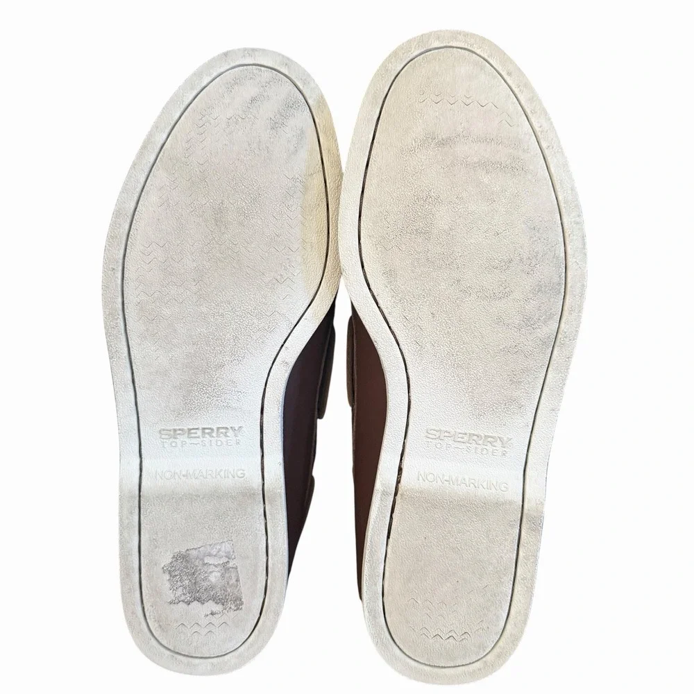 Sperry‎ Gold Cup Boat Shoes Men's 8 Brown Leather Top-Sider Nautical Preppy